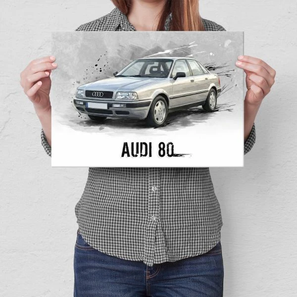 Plakat metalowy na sciane "M" Audi 80 B4